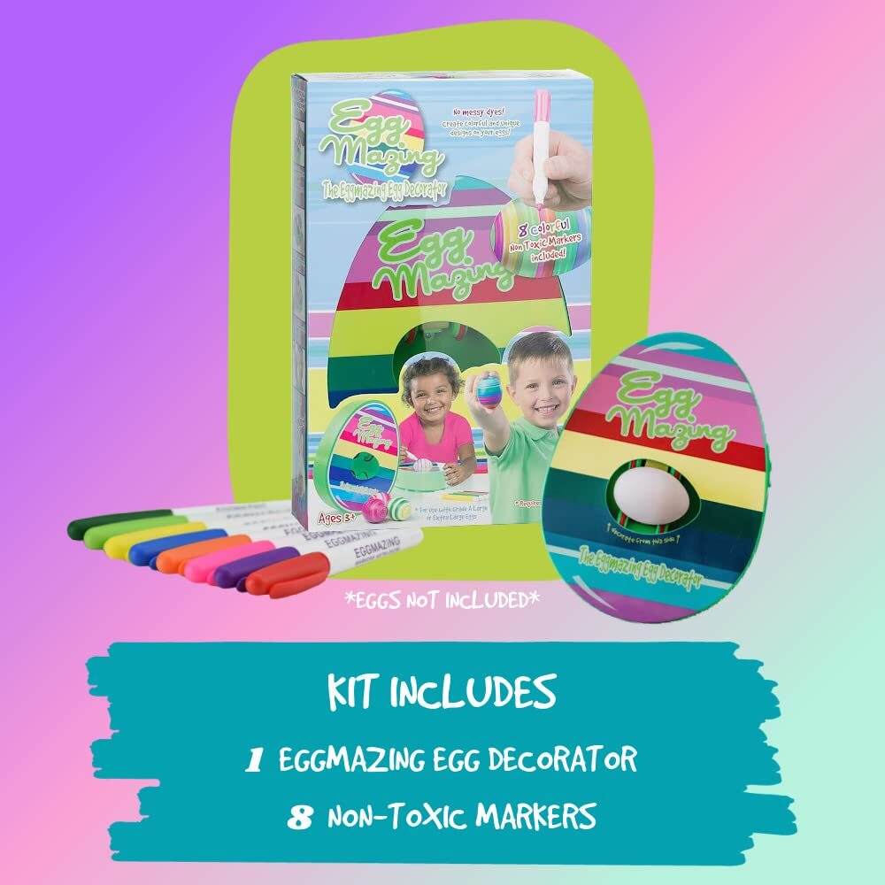 EggMazing Fun Multicolor Craft Kit for Creative Egg Decorating No Mess