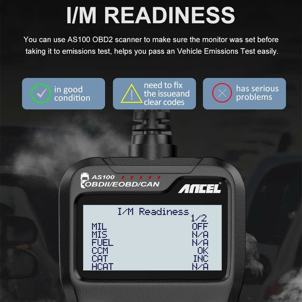 ANCEL AS100 Car OBD2 Scanner Code Reader Check Engine Fault Diagnostic Tool