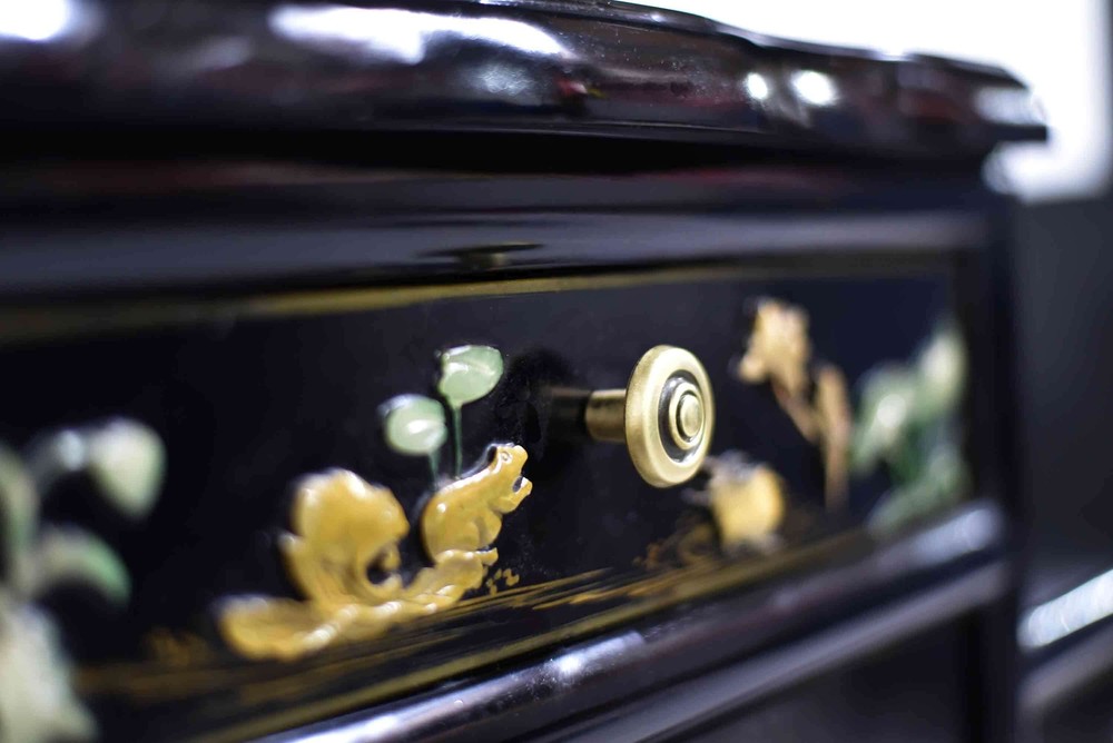 Mid Century Chinoiserie Sideboard Media Unit