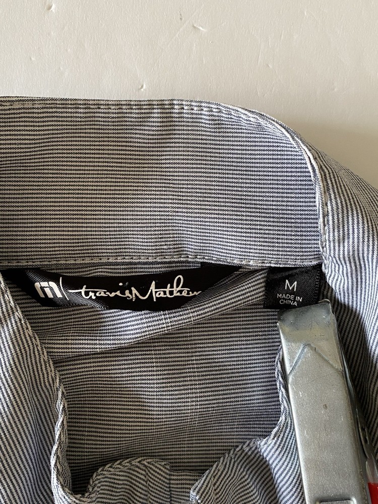 Travis Mathew Men's Size M Gray Full Zip Lightweight Performance Golf Jacket