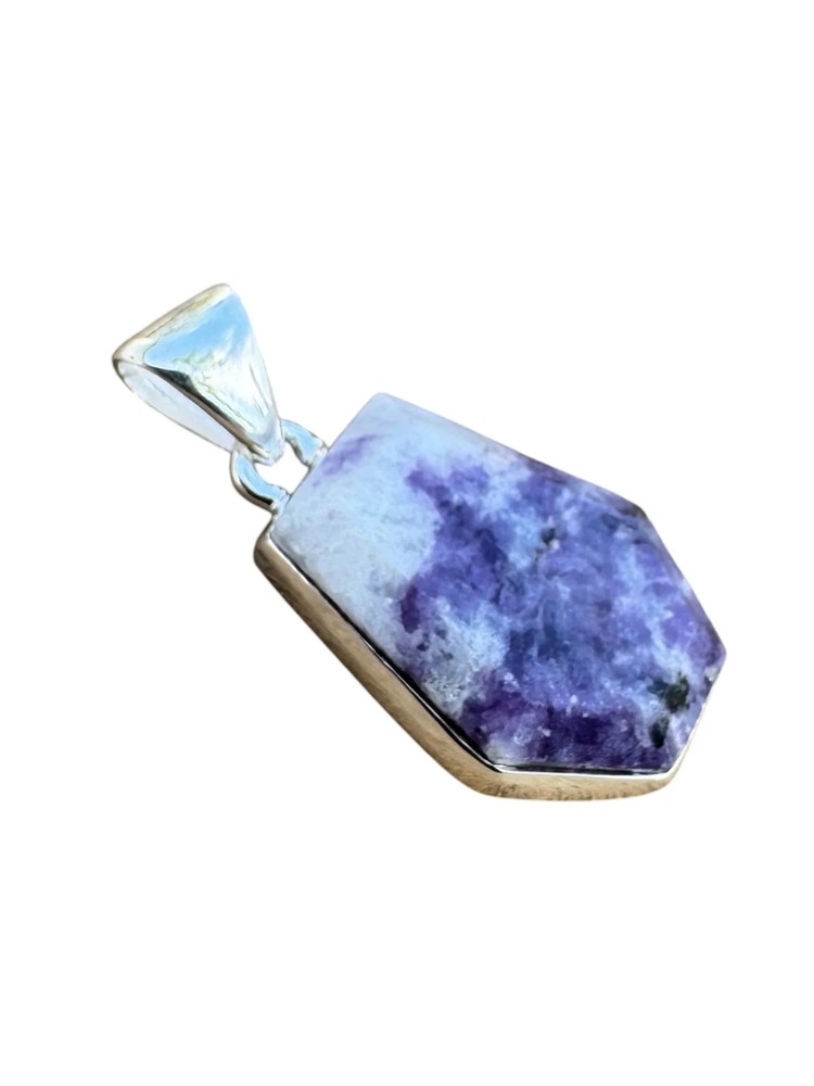 Lepidolite Solid 925 Sterling Silver Pendant