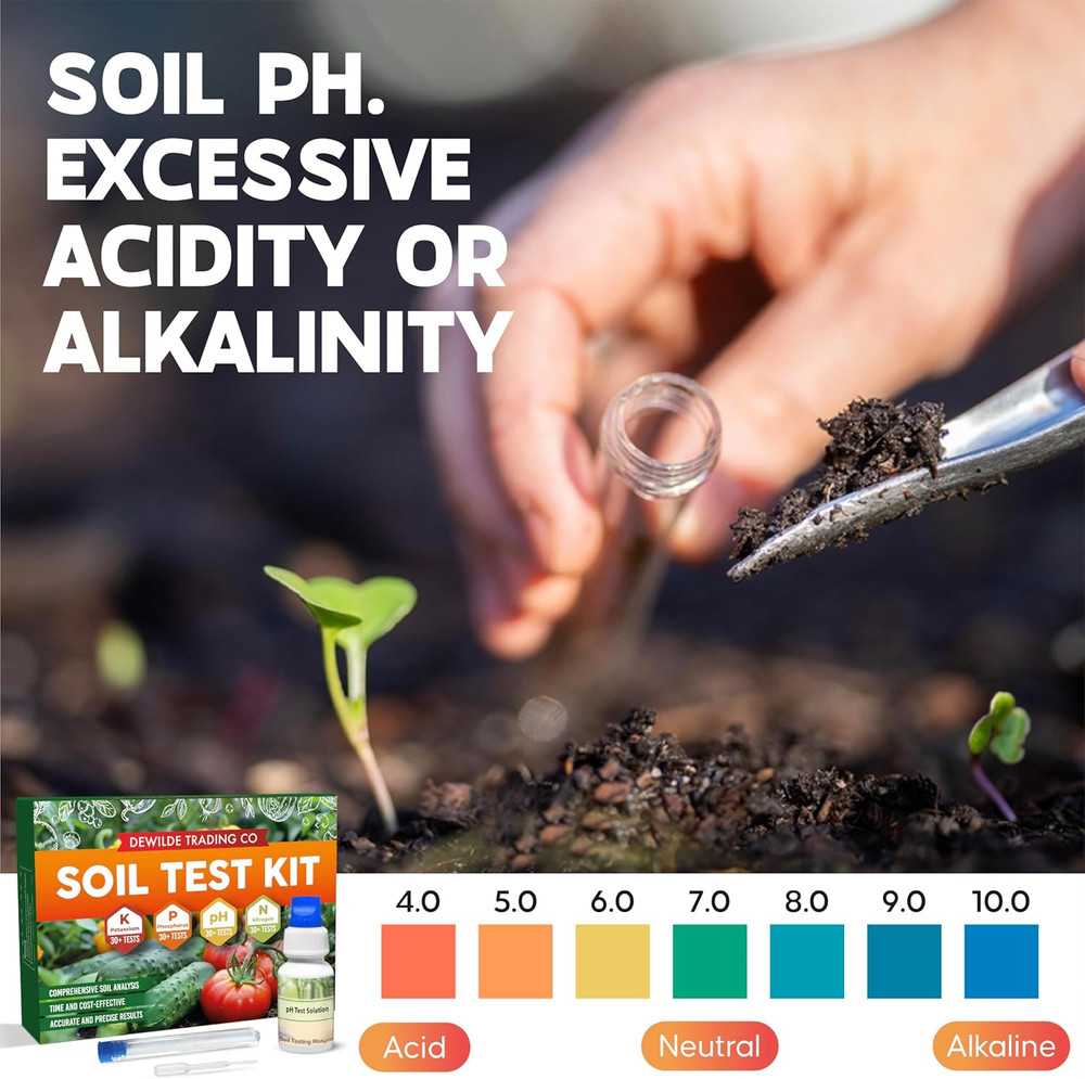 Soil Test Kit -140 Test- 2026 Version- Testing PH Ammonia Nitrogen Phosphorus...