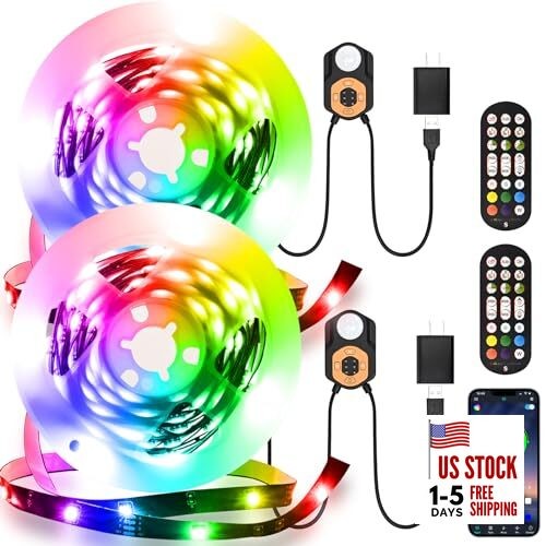 Motion Sensor LED Light Strip 19.68ft 3M*2 Sets Under Bed 19.68 ft/6M 2 Set