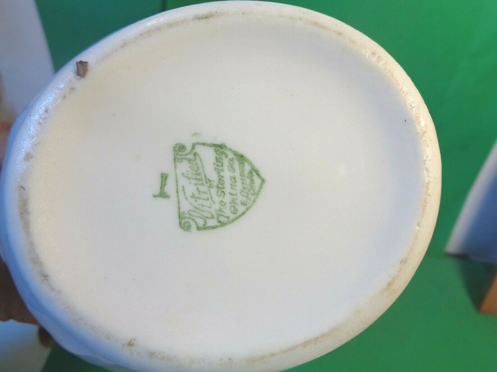 Sterling 5 3/8" Pitcher, Black & Brown Ring Pattern, E. Liverpool (Used/EUC)