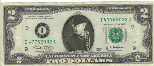 Merle Haggard $2 Dollar Bill Mint! Rare! $1