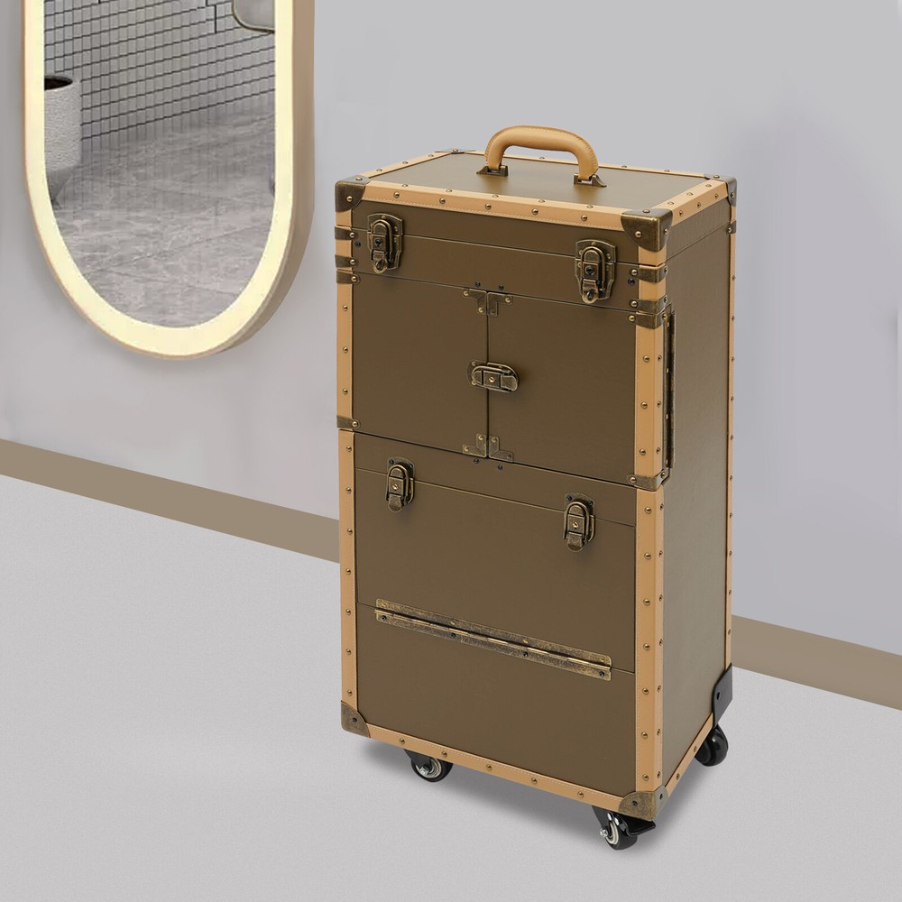 Professional Rolling Makeup Train Case Makeup Storage Organizer Cosmetic Trolley