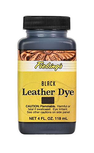 Leather Dye - Alcohol Based Permanent Leather Dye - 4 oz - Black