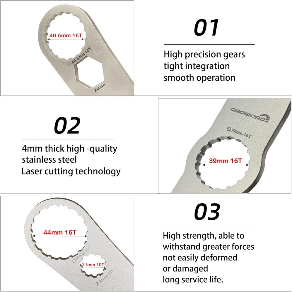 Multi -function Bottom Bracket Wrench，Suitable for BB wrench in 39 40.5 44mm...