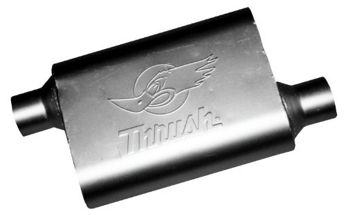 Thrush Muffler Deep Race Tone (Most Applications) Inlet 2.5 Pipe Connection