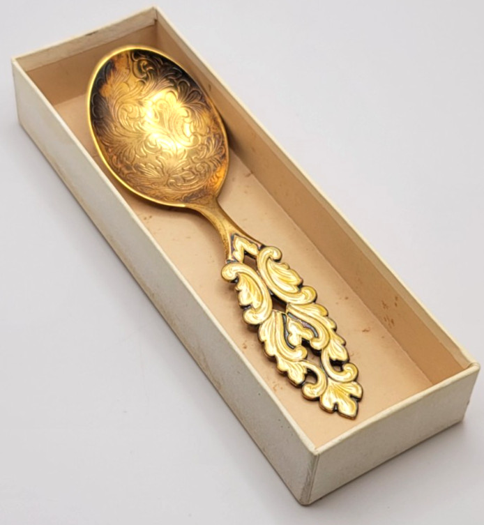 David Andersen Rare Enamel Sterling Silver Spoon