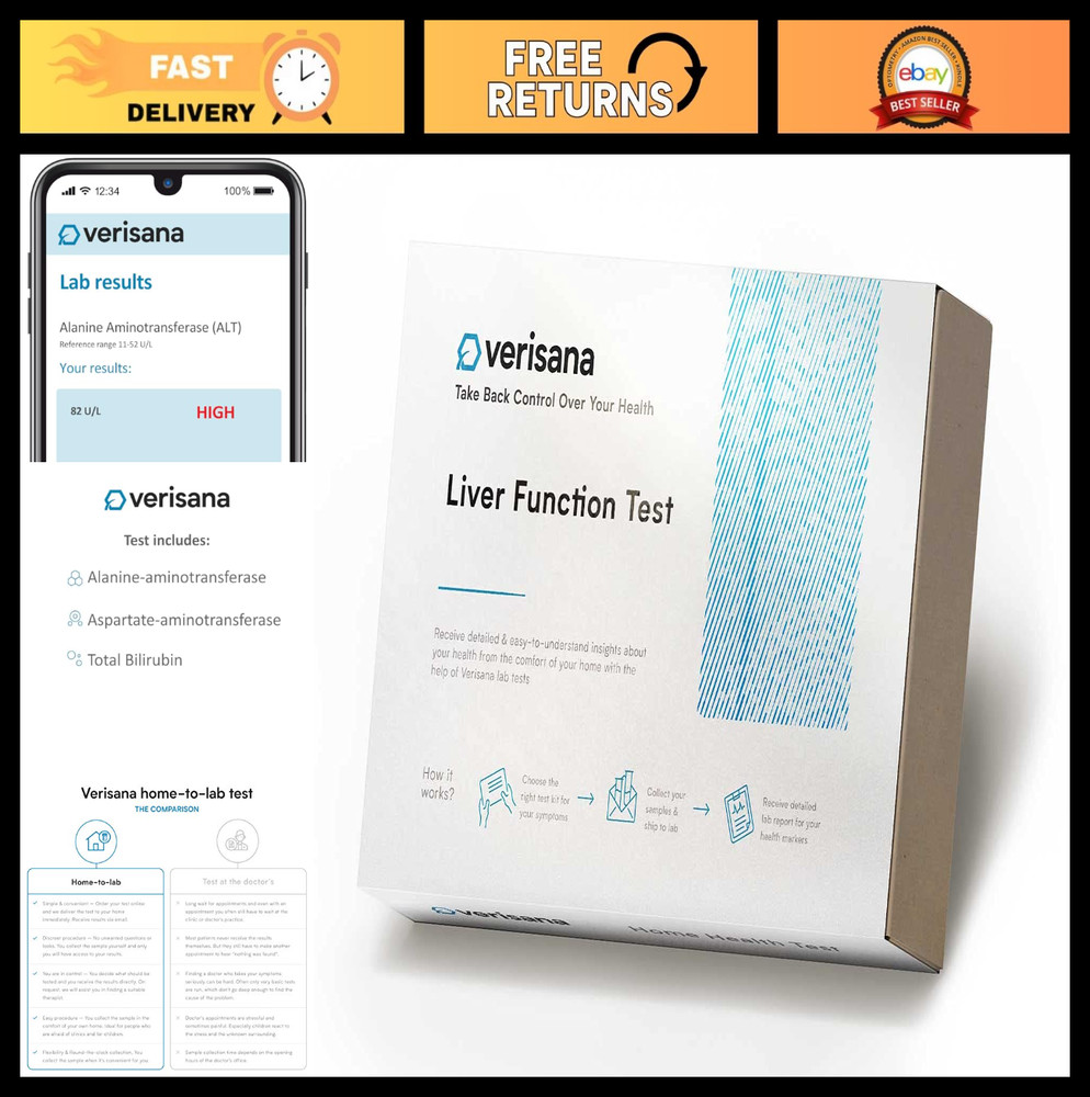 Comprehensive Liver Function Test Kit – Measures ALT, AST, TBILI – Home Testing