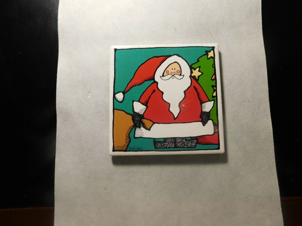 SMALL SANTA CHRISTMAS TRIVET! DD787XCX