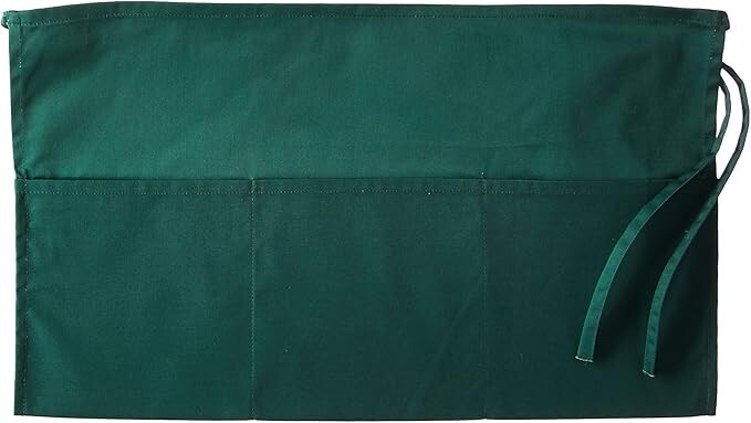 Winco 3-Pocket Waist Apron, Green