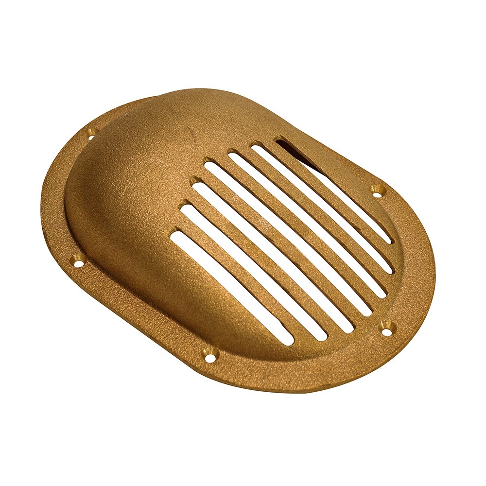GROCO SC-2500 Bronze Clam Shell Hull Strainer w/Mount Ring, Up To 2-1/2"
