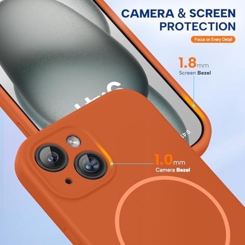 Miracase Magnetic for iPhone 15 Case, [Soft Anti-Scratch Microfiber Lining], Com