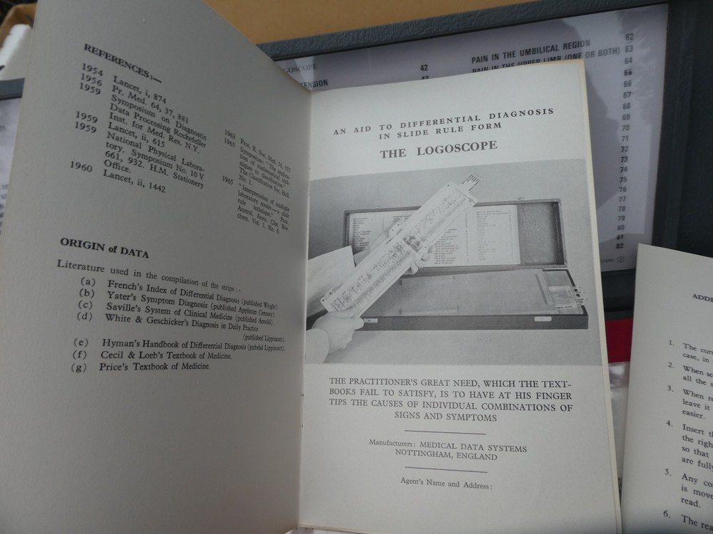 THE NASH LOGOSCOPE BY MEDICAL DATA SYSTEMS-DIAGNOSTIC TOOL (C. 1965)