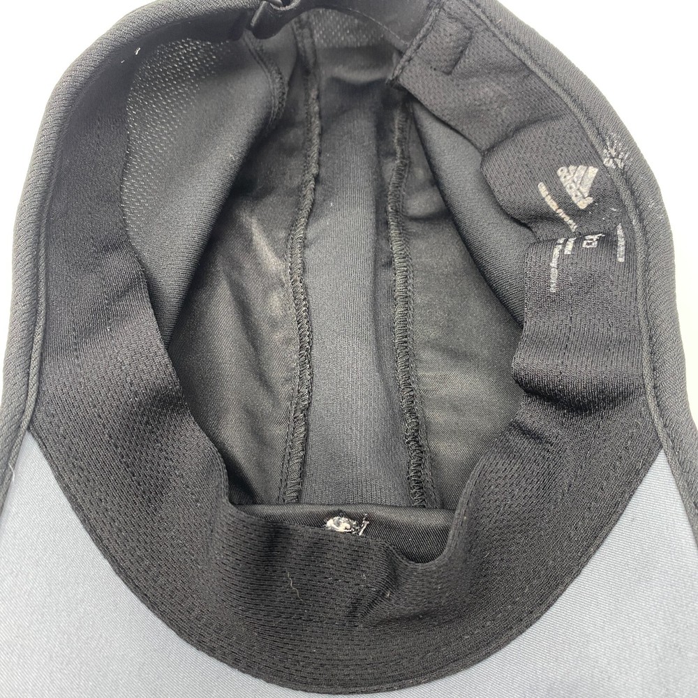 Adidas Running Athletic Mesh Hat Hook & Loop Strapback Black Lightweight Gym