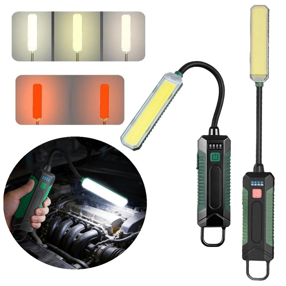 Cordless LED Worklight Rechargeable Handheld Torch Magnetic Lamp Hook Flashlight