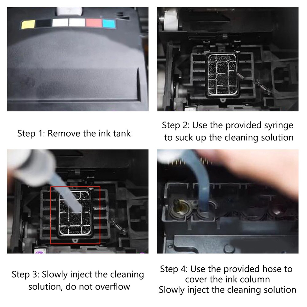 100ml Ink Cleaning Solution Efficiently Dissolves Printer Nozzle Dye For Inkjet