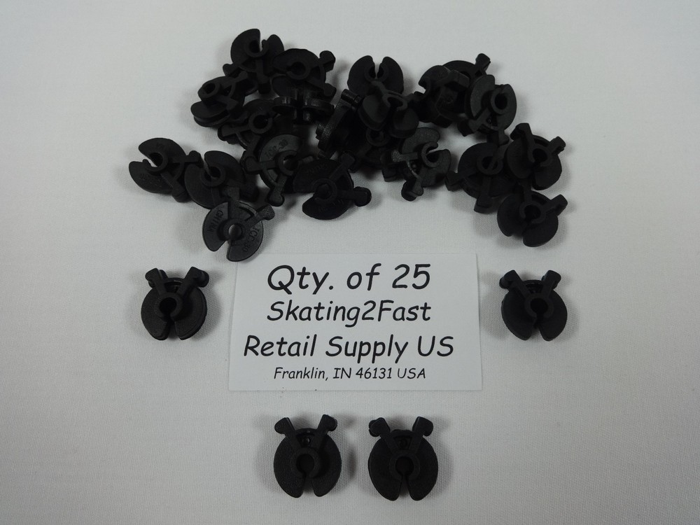 Qty. 25 Black Squeezable Inventory Control Clip Wire Grid Peg Hook