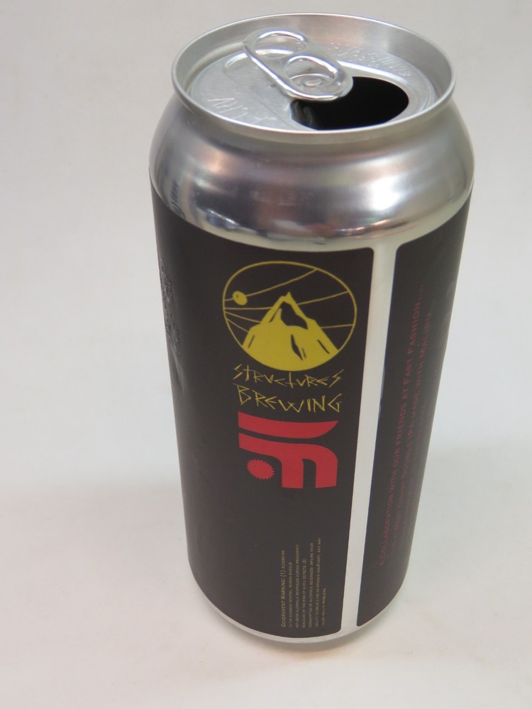 Craft Beer Empty Can ~ STRUCTURES + FAST FASHION Brewing Double IPA - WASHINGTON