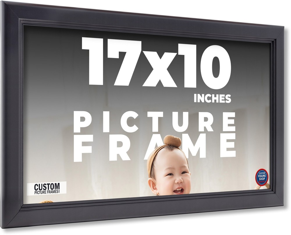 17x10 Frame Black Passaggi Solid Wood Picture Frame Width 1.5 Inches | Interior