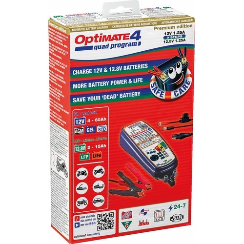 TecMate TM631 OptiMate 4 Quad Program PREMIUM Battery Charger Maintainer