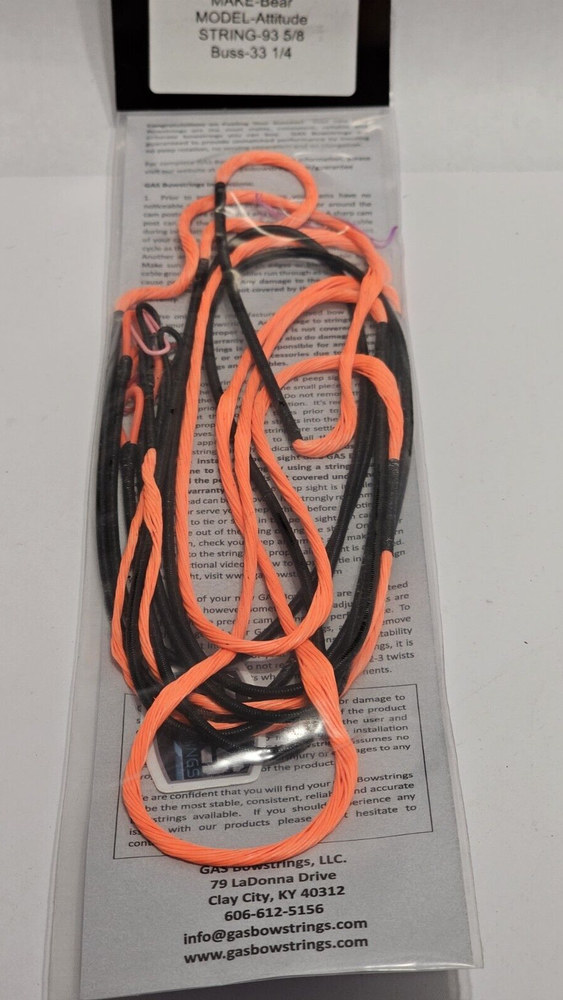 GAS BOWSTRINGS MATHEW 93 5/8 SPRING- BUSS-33 1/4