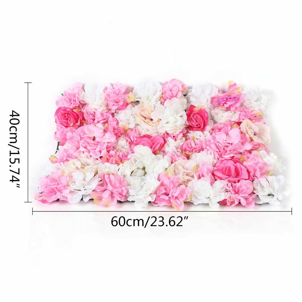 20Pcs Artificial Flower Wall Artificial Rose Panel for Wedding Proposal Venue