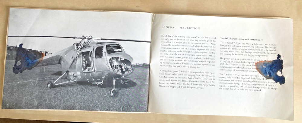 Bristol Type 171 promotional brochure