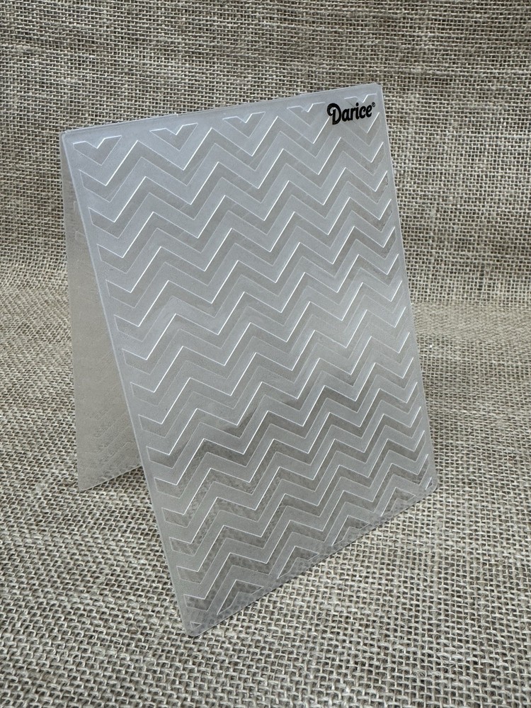 Darice Embossing Folder - Chevron, Zigzag Lines