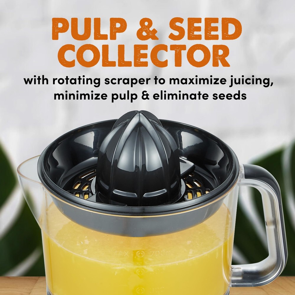 Compact Electric Citrus Juicer Large Volume with Pulp Control Easy Pour Spout