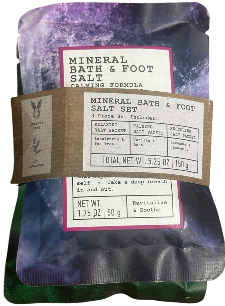 3 Piece Scented Mineral Bath & Foot Salt Bath