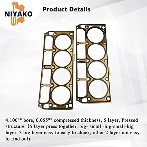 2Pcs Cylinder Head Gaskets Replacement# ???????? for GM Engine 12622033