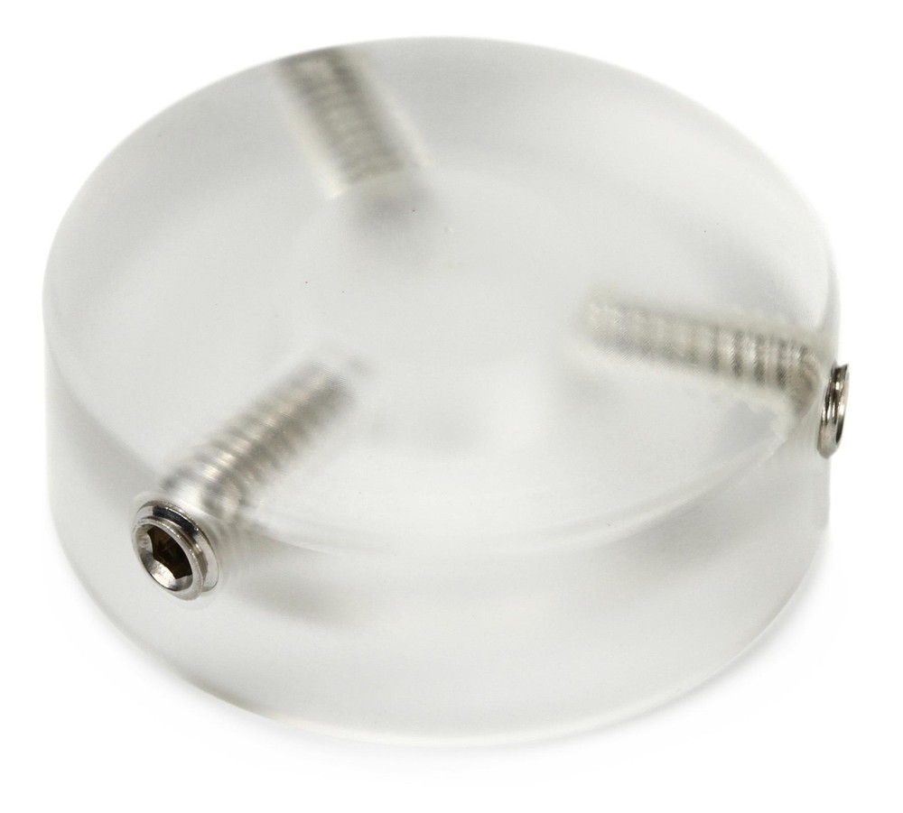 Barefoot Buttons V1 Standard Footswitch Cap - Acrylic Clear (3-pack) Bundle