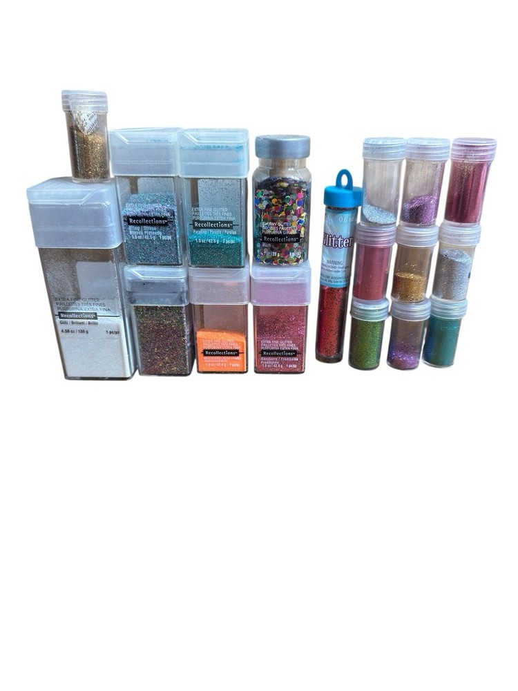 Craft Glitter Lot Various Colors.  Used Various Brands