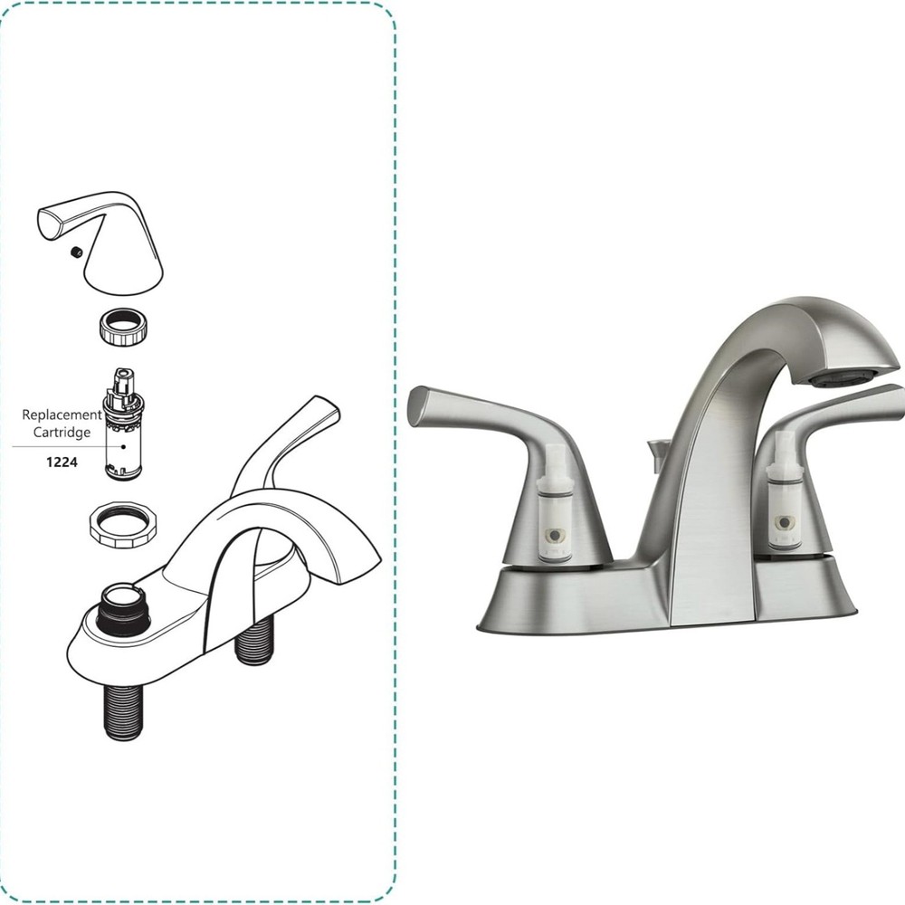 Portable 2 Pack Faucet Cartridge Replacement Compatible with 1224 Model