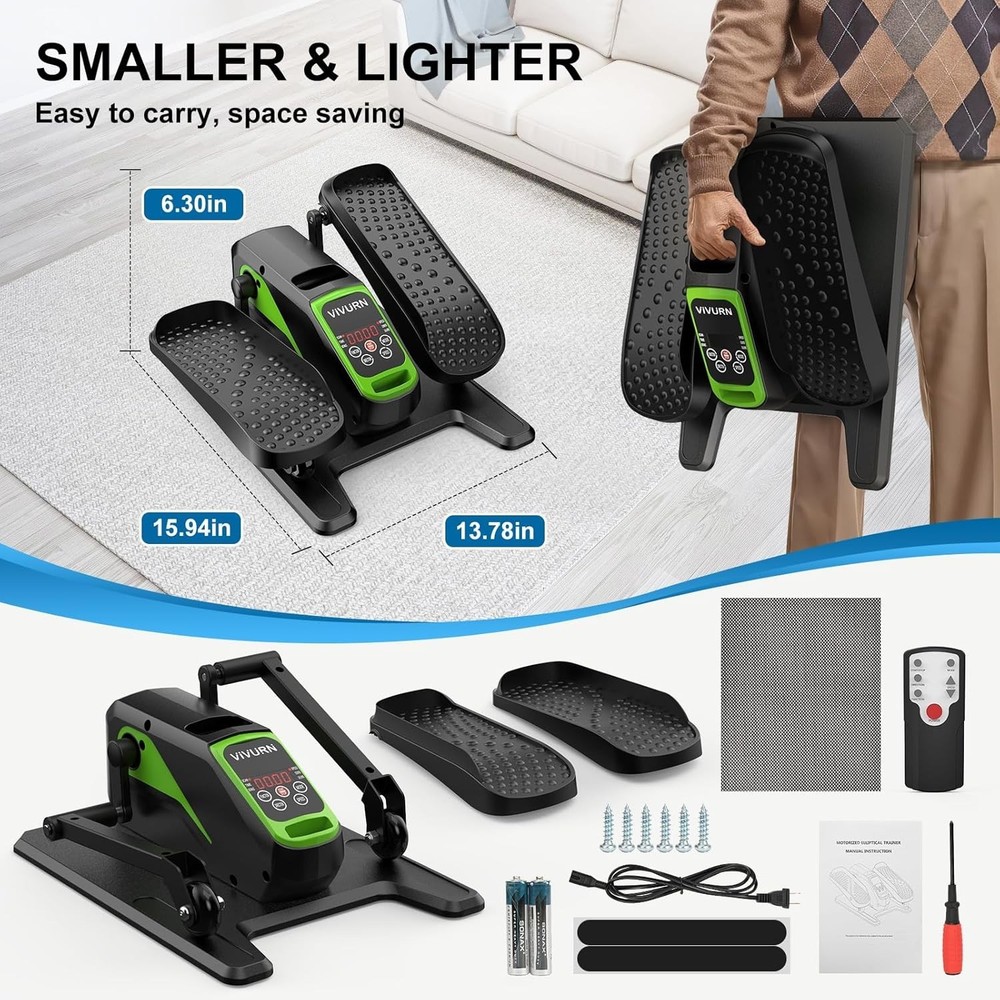 -018 Under Desk Elliptical 12 Speed 5 Modes Mini Motorized Leg Exerciser While