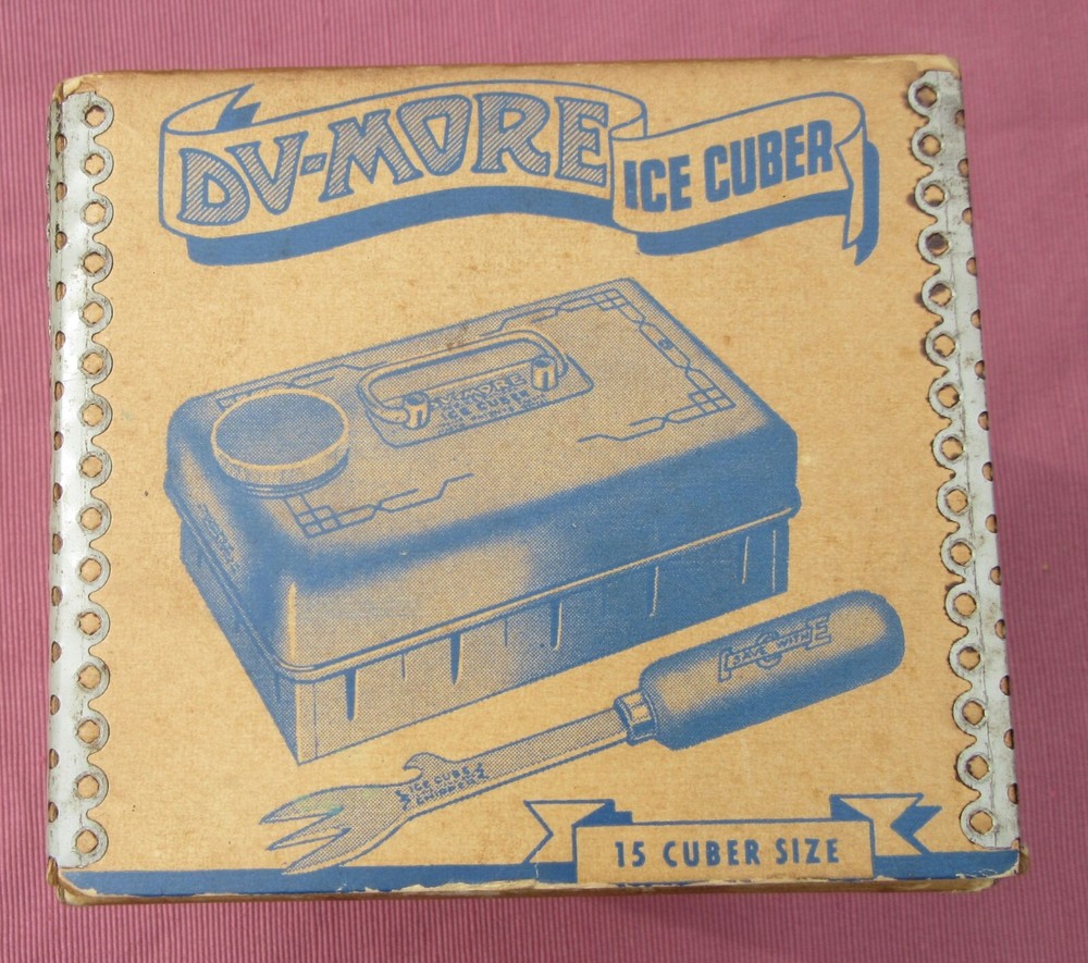 Vintage DV-More Block Ice Cube Maker Mold Cutter Party Kitchen Bar Mixed Drinks