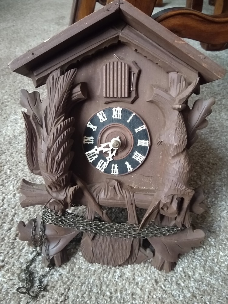 Vintage Black Forest Cuckoo Clock missing weights