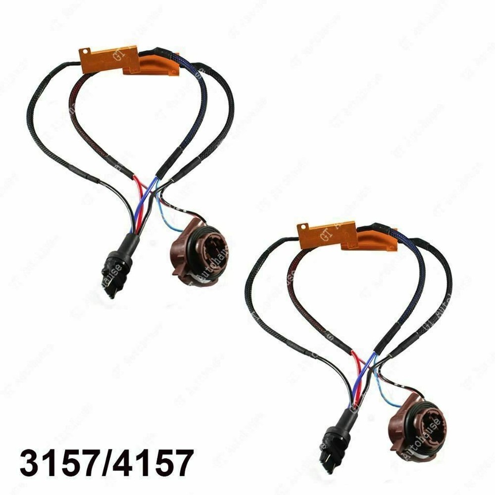 2x 3157 4157 Load Resistor Fix Hyper Flash For LED Switchback Turn Signal Light