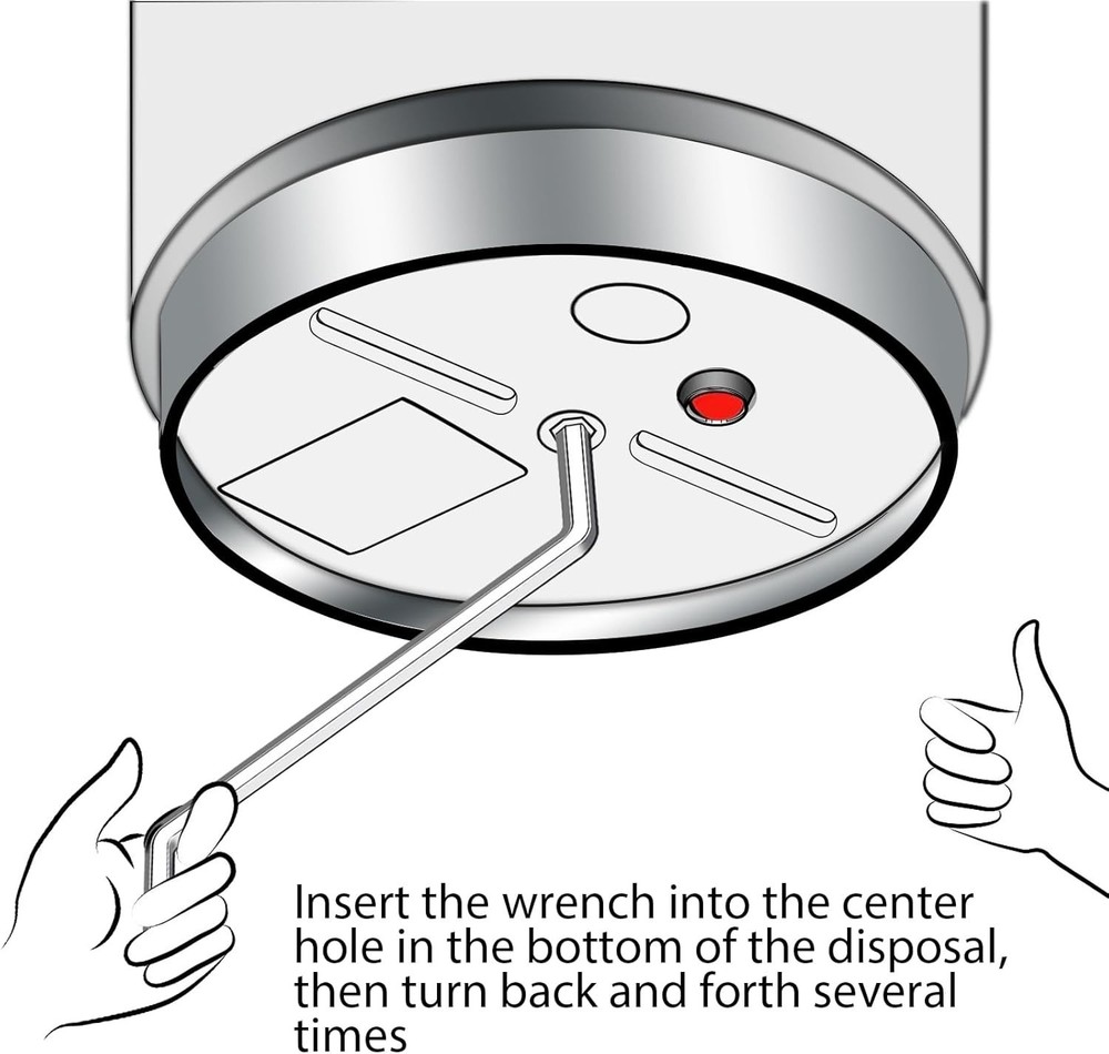 Heavy-Duty Garbage Disposal Wrench for Efficient Un-Jamming of InSinkErator
