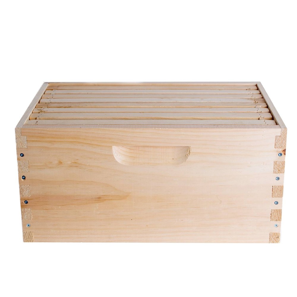 8 Frame Deep Assembled Beekeeping Box, Plastic Foundation Frames, Amish Made