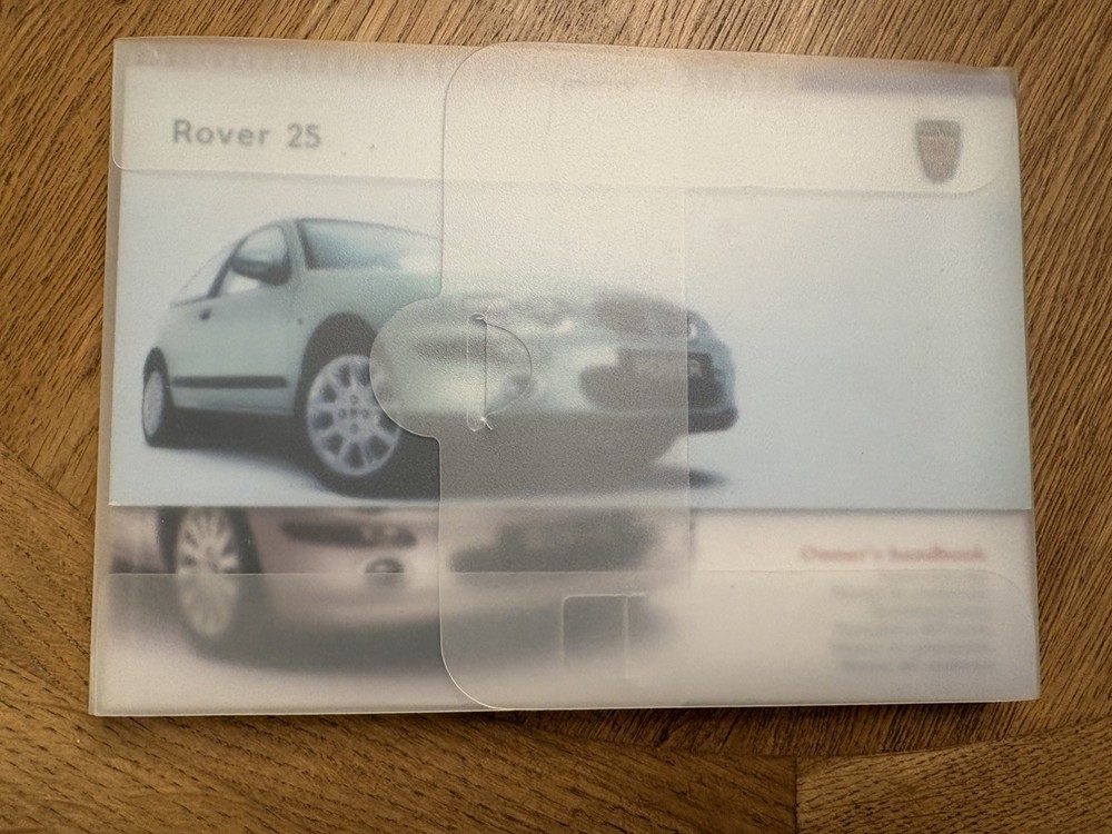 Rover 25 Owners Handbook 2003 in grey wallet