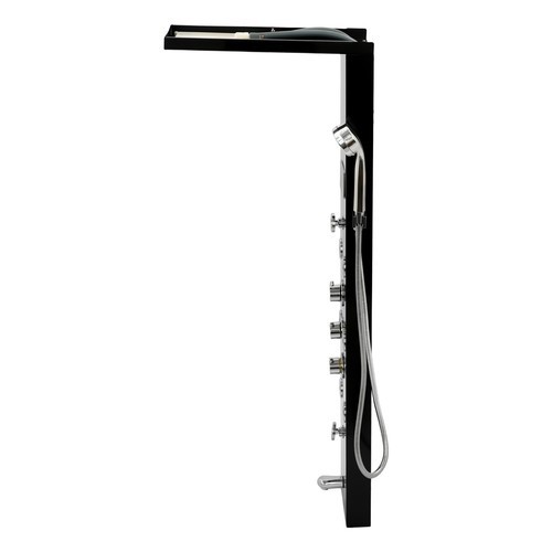 LED 3-Handle Shower Kit Rainfall Shower Panel Tower System Shower Head Waterfall