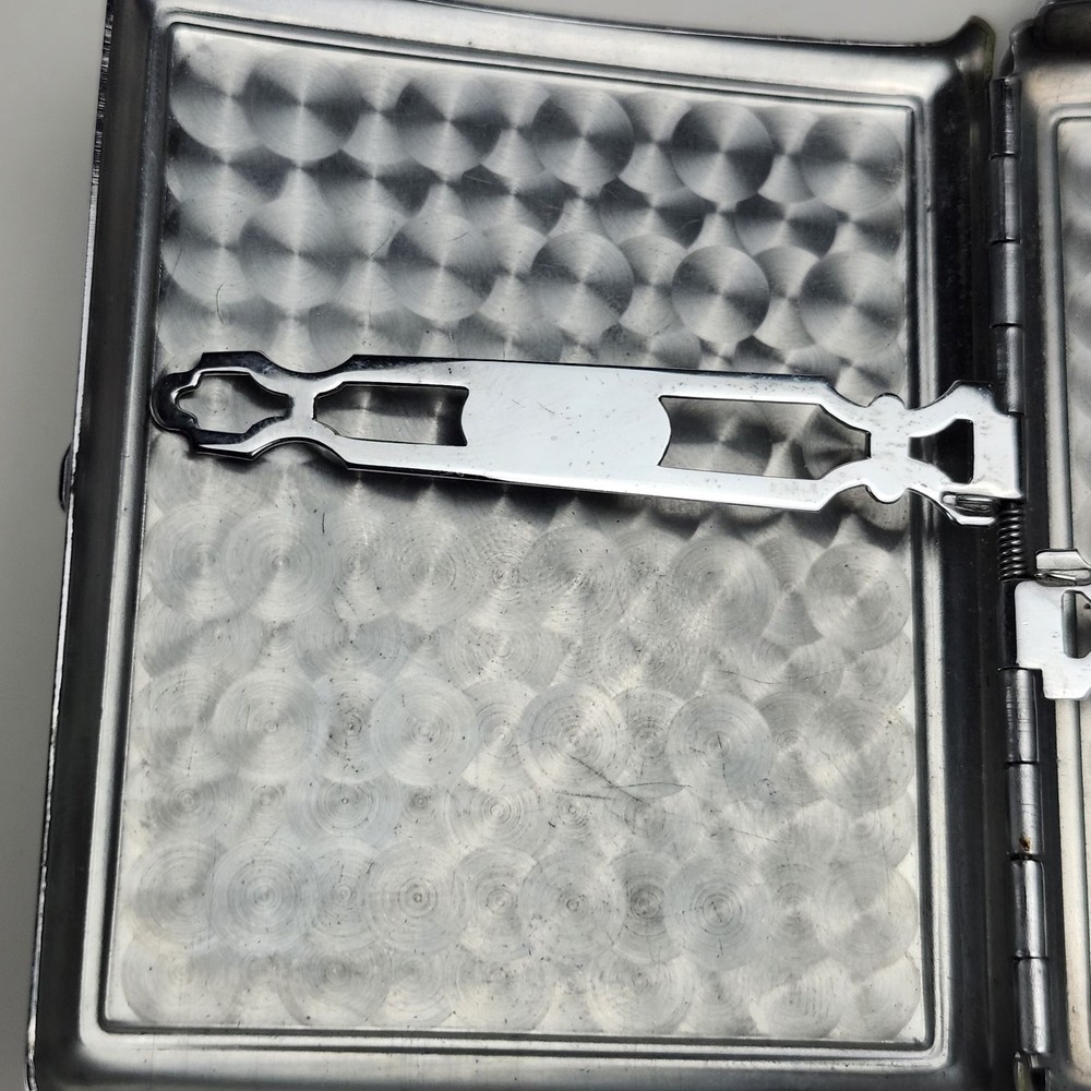 Nice Vintage MCM Art Deco Ronson Mastercase Cigarette Lighter Case Combo