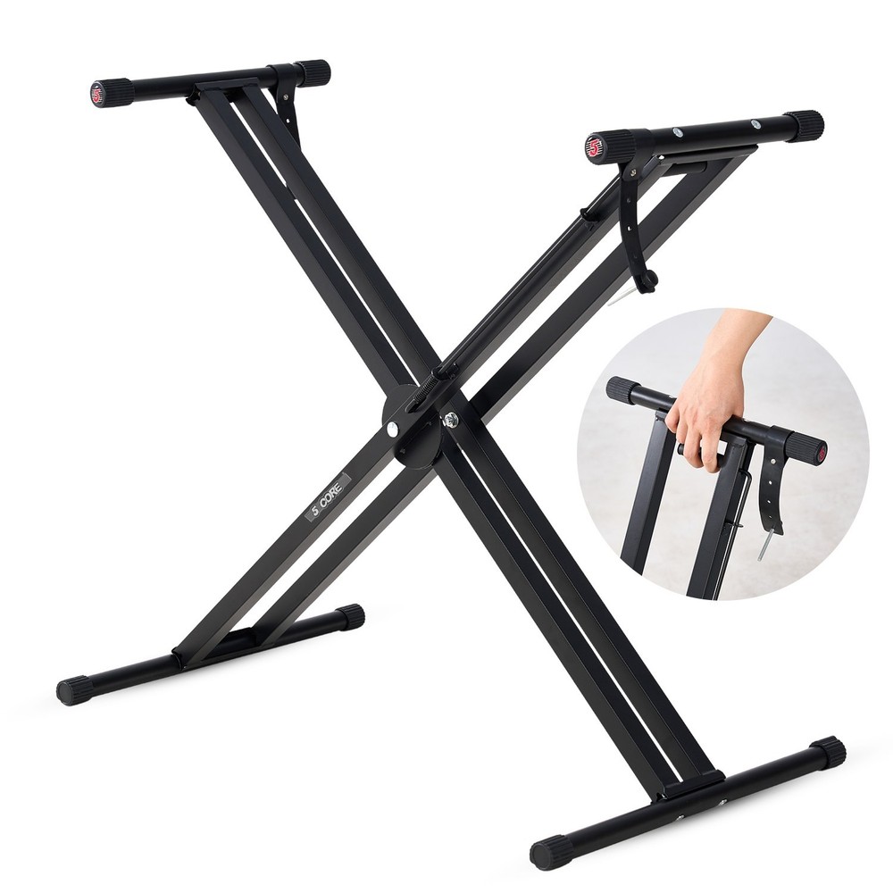 5Core Keyboard Stand Adjustable One Hand Trigger Quick Release Foldable Portable