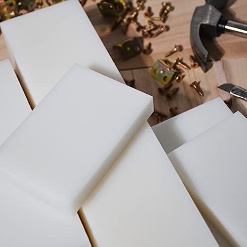 HDPE Block White PE Polyethylene Rectangular Solid Plastic 2"x12"x3" white