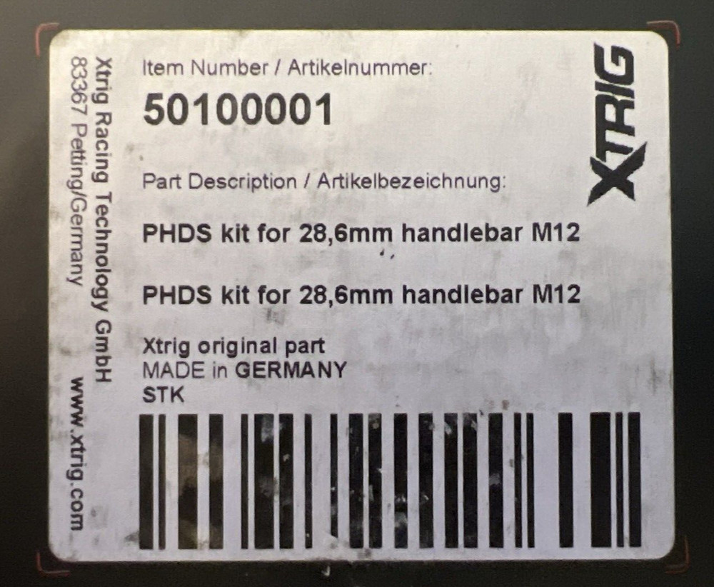 Xtrig PHDS 28.6 mm Handlebar M12 50100001