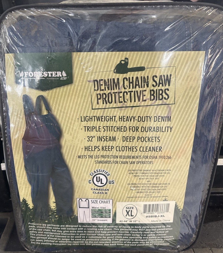 Forester DENIM CHAIN SAW PROTECTIVE BIBS